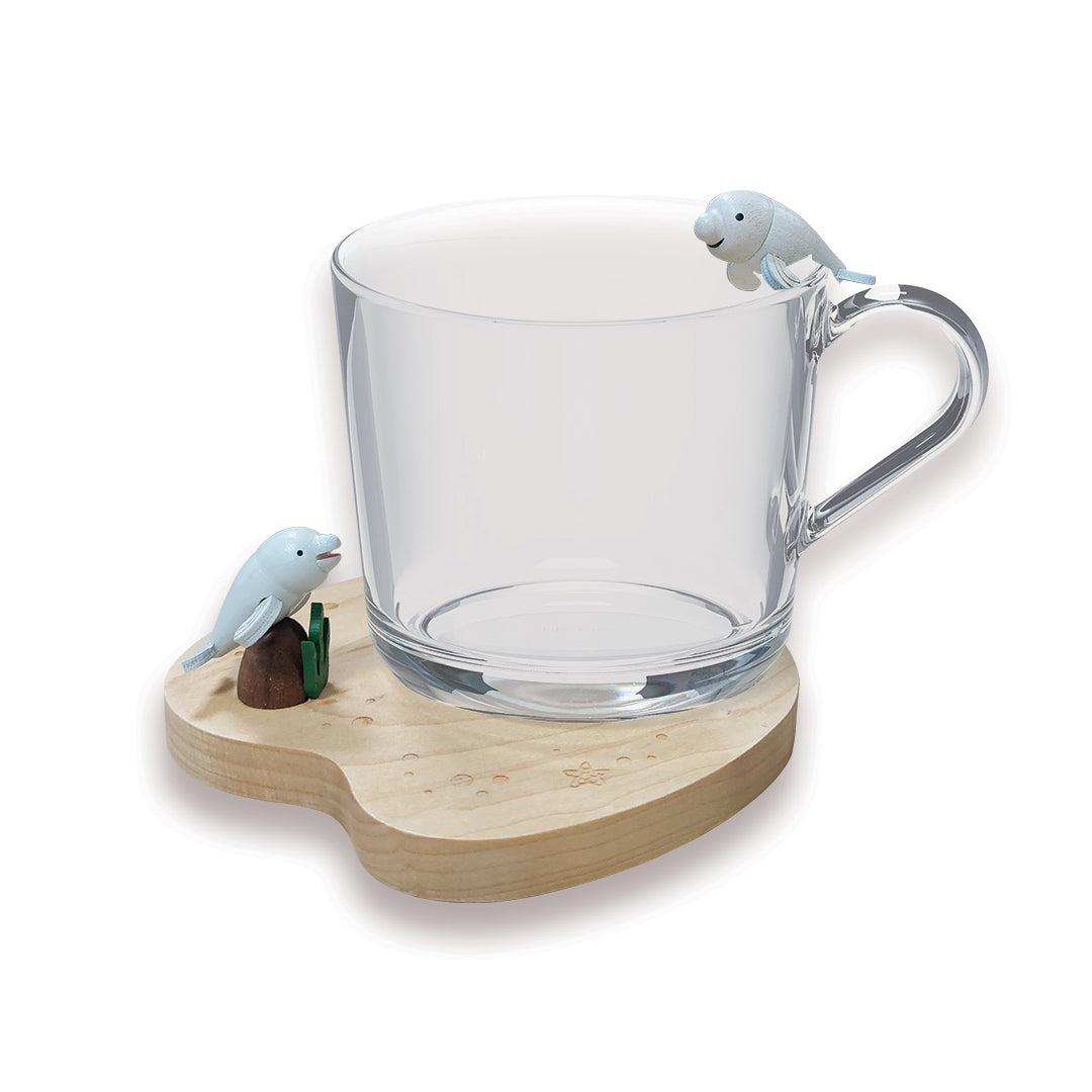 Beluga Whale Cup Décor قاعدة كوب حوت