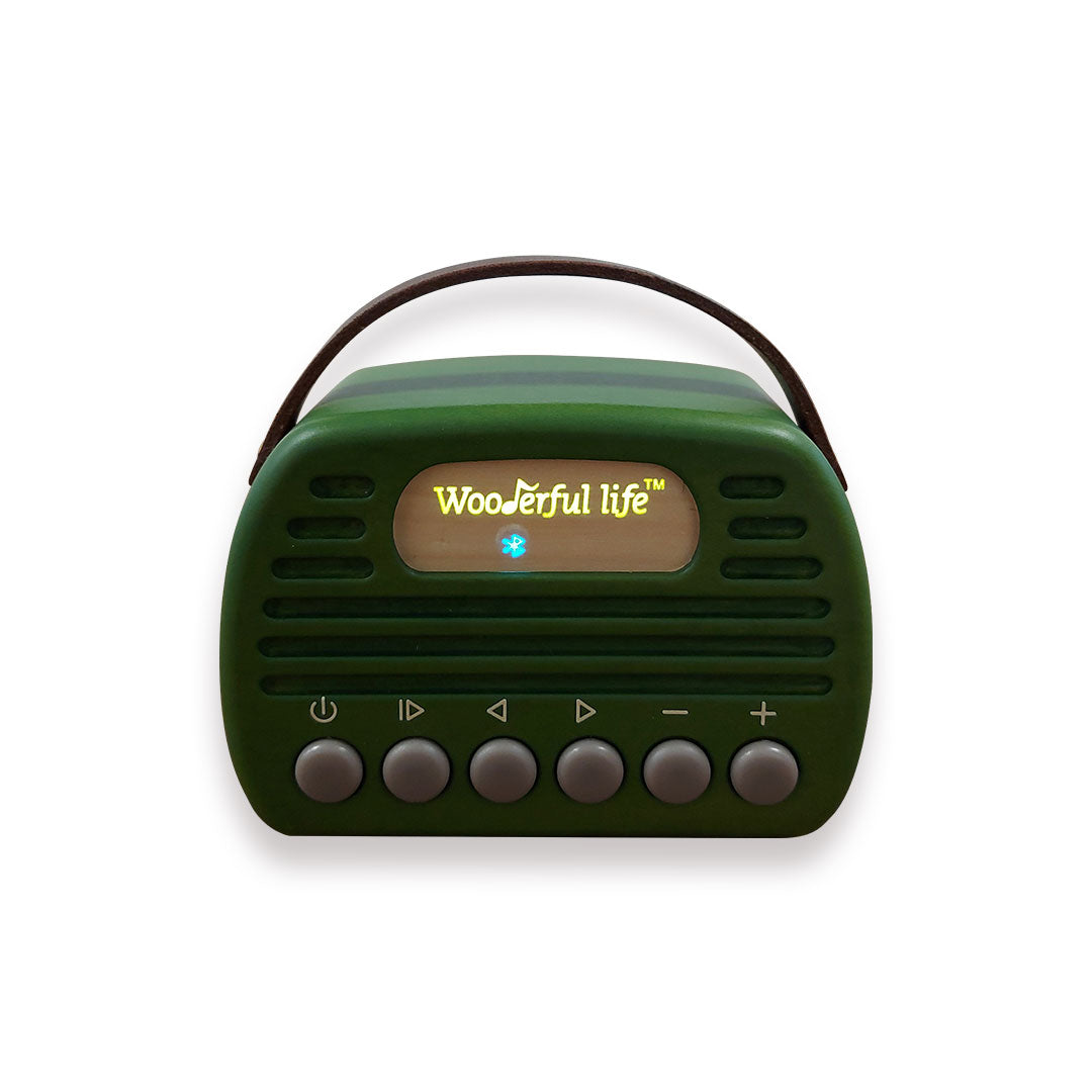 Mini 198 Retro Bluetooth Speaker - Green مكبر صوت كلاسيكي - اخضر