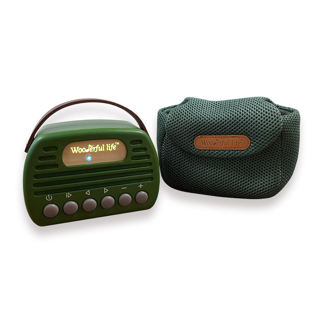 Mini 198 Retro Bluetooth Speaker - Green مكبر صوت كلاسيكي - اخضر