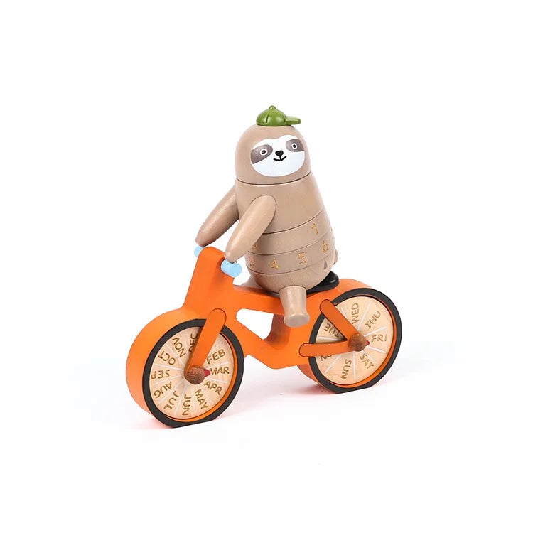 Wooden Calendar/Sloth Biking