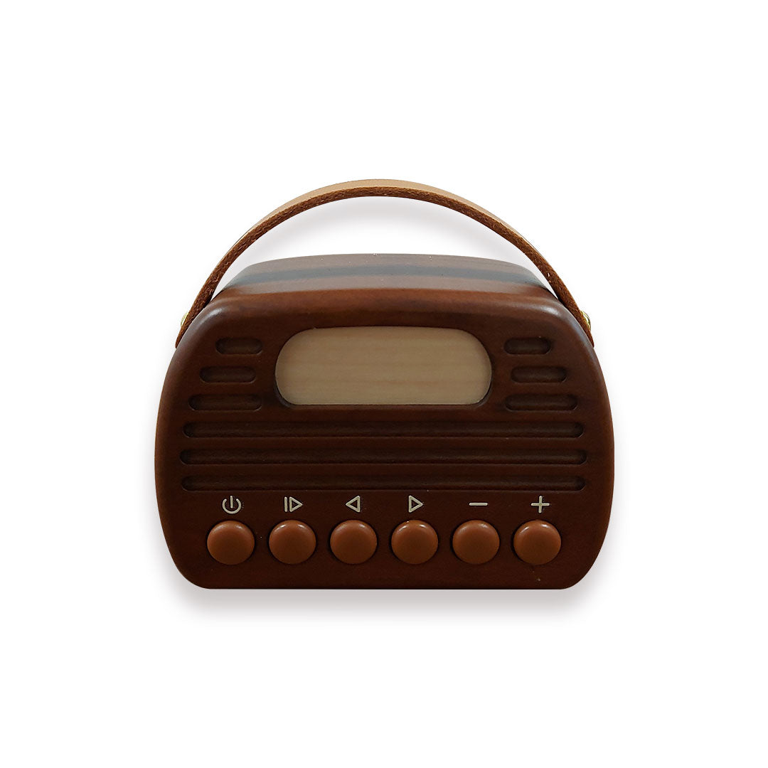 Mini 198 Retro Bluetooth Speaker - Hickory مكبر صوت كلاسيكي - بني فاتح