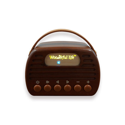 Mini 198 Retro Bluetooth Speaker - Hickory مكبر صوت كلاسيكي - بني فاتح