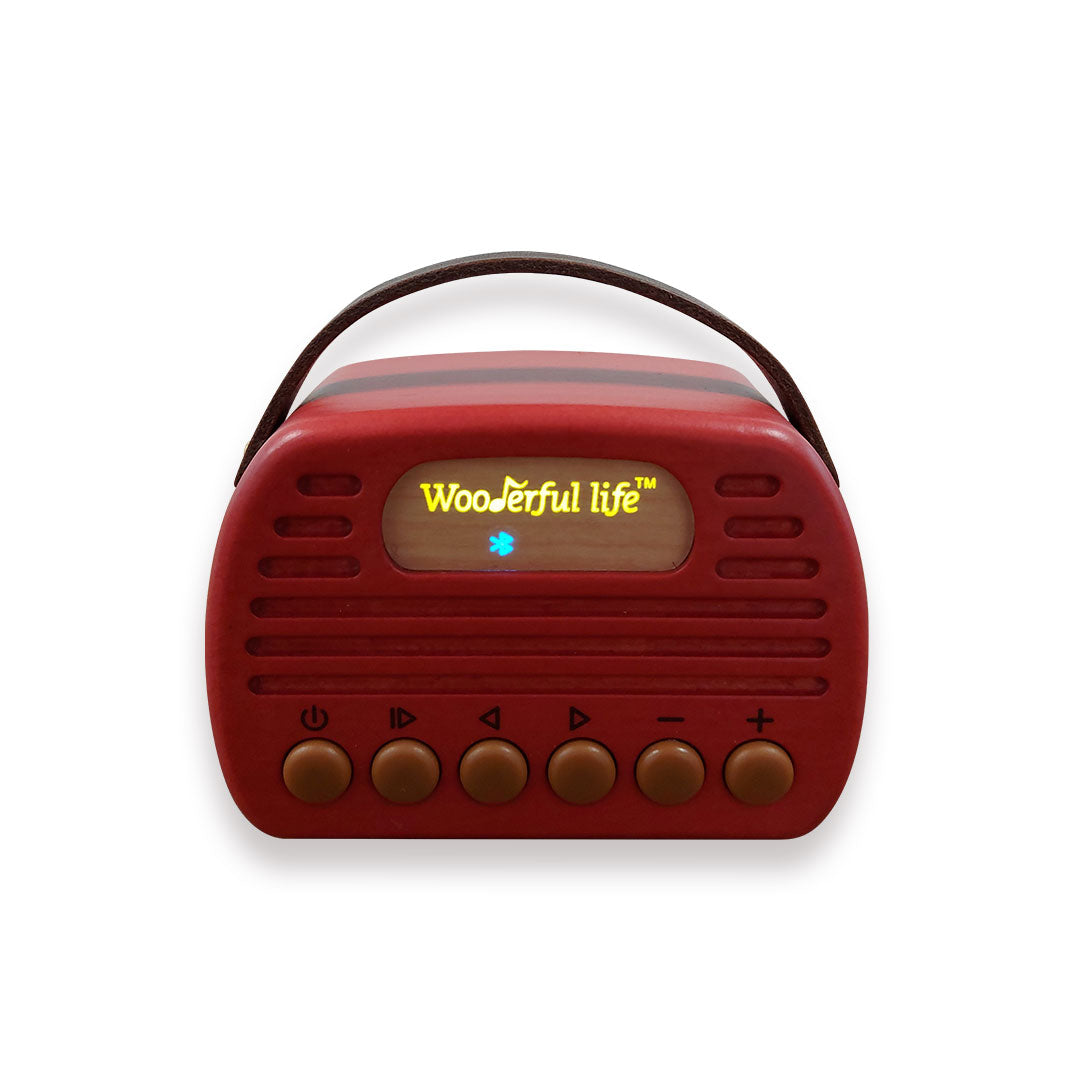 Mini 198 Retro Bluetooth Speaker - Red مكبر صوت كلاسيكي - احمر