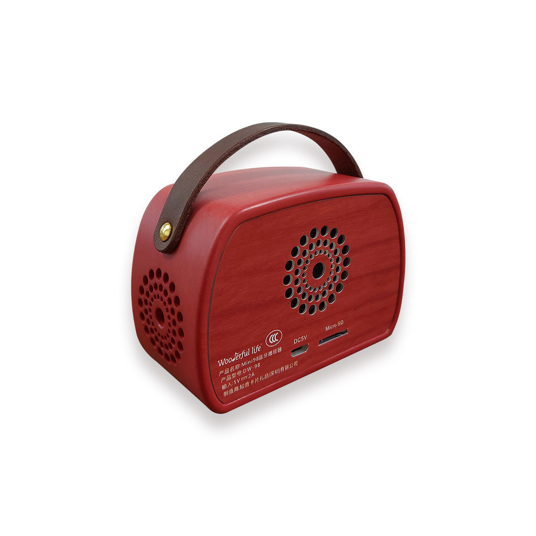 Mini 198 Retro Bluetooth Speaker - Red مكبر صوت كلاسيكي - احمر