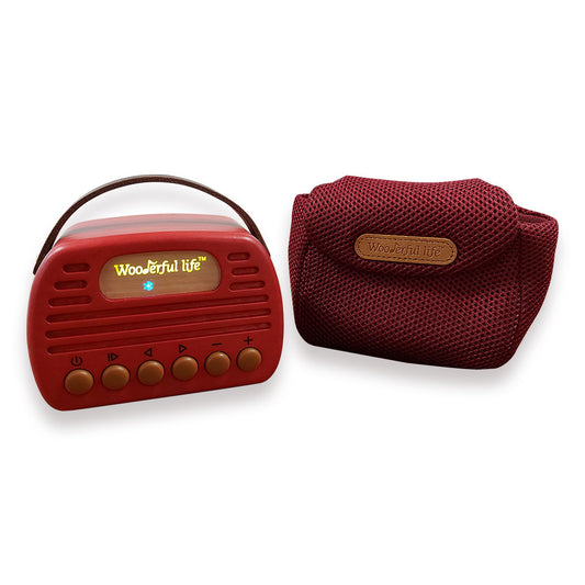 Mini 198 Retro Bluetooth Speaker - Red مكبر صوت كلاسيكي - احمر
